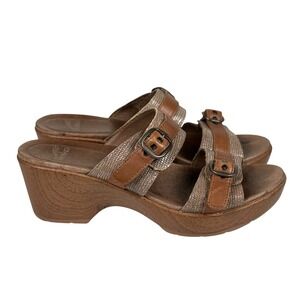 Women's Dansko‎ Shoes Dansko Jessie Sand Lizard Slides Sandals sz 37 US 6.5/ 7